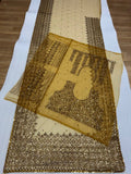 Bollywood Inspired Golden Soft Net Sequin Work Saree