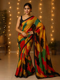 Deepika Inspired Georgette Multicolour Saree-2  Celebrity Drapes
