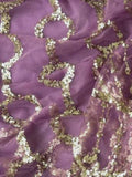 Bollywood-Inspired Designer Purple Soft Net Saree with Sequin & Bead Embroidery