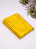 Bollywood Inspired Yellow Plain Linen Saree