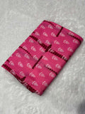 Soft Cotton Ikat Pattern Saree in Pink and Maroon with White Print-1  Celebrity Drapes