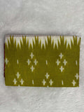 Soft Cotton Ikat Saree in Olive Green and Maroon with white Prints-2  Celebrity Drapes