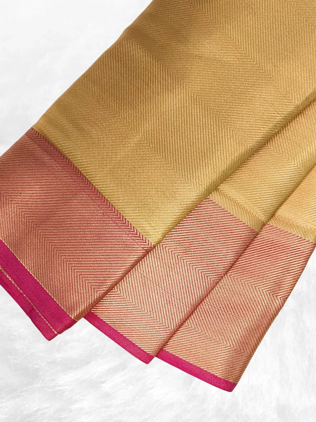 Rani Inspired  Banarasi Zari Gold and Pink Saree-3  Celebrity Drapes