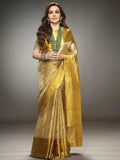 Nita Mam Inspired Banarasi Tissue Silk Zari Gold Saree-1  Celebrity Drapes
