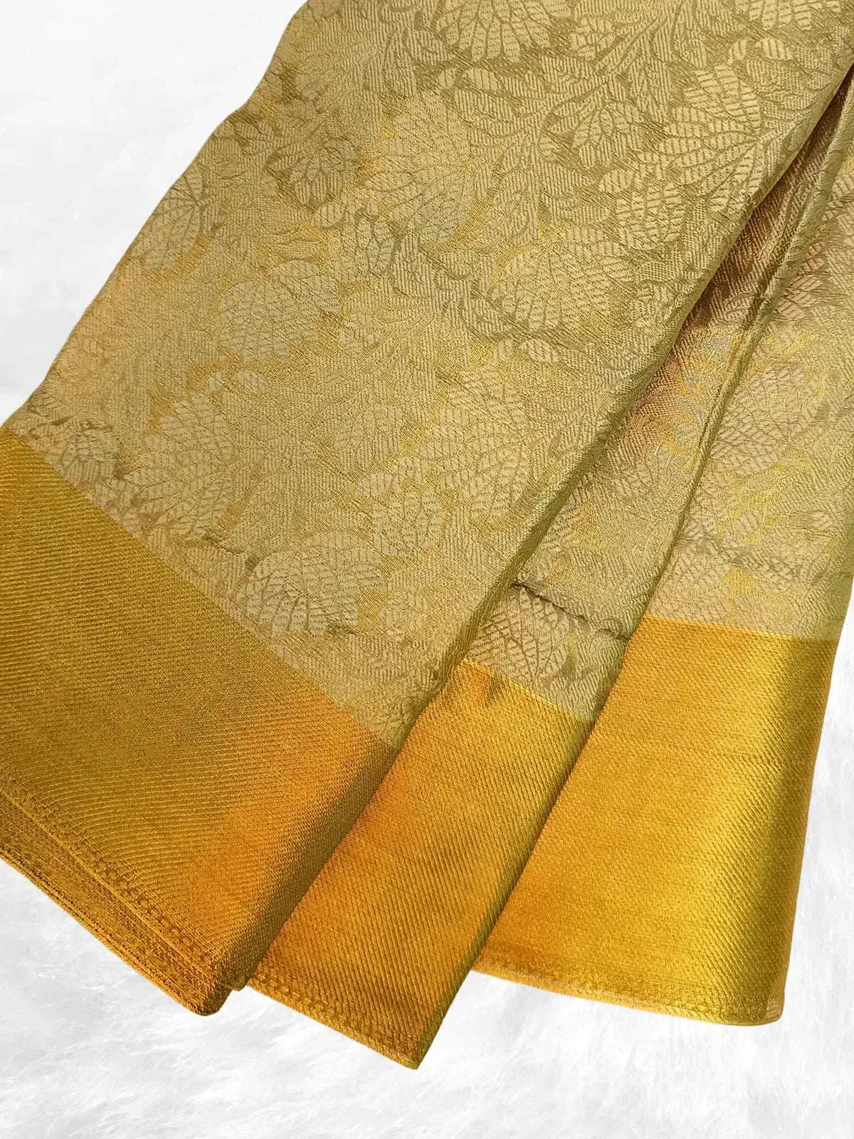 Nita Mam Inspired Banarasi Tissue Silk Zari Gold Saree-3  Celebrity Drapes