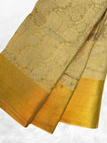 Nita Mam Inspired Banarasi Tissue Silk Zari Gold Saree-3  Celebrity Drapes