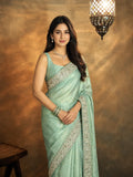 Bollywood Inspired Premium Kanjivaram Pista Silk Saree