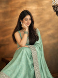 Bollywood Inspired Premium Kanjivaram Pista Silk Saree