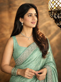 Bollywood Inspired Premium Kanjivaram Pista Silk Saree
