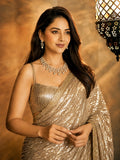 Kiara Inspired Golden Sequin Glam Saree