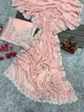 Sara Inspired Pastel Pink Sequin Saree