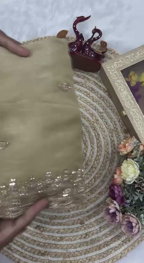 Soft Crunchy Silk Saree with Katdana and Sequin Work-67830422798417