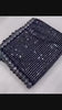 Trisha Inspired Blue & Silver Sequin Georgette Saree with Cutwork Lace
