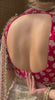 Sonam Inspired Off-White Twill Net Saree with Red & Gold Embroidery