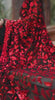 Bollywood-Inspired Red Faux Georgette Saree with Zaal Flower Sequins