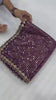 Shreya Inspired Wine and Gold Sequin Saree