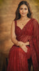 Bollywood Inspired Red Sequin Saree with Lace Border & Heavy Sequin Blouse