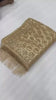 Bollywood Inspired Golden Honeycomb Pattern Net Saree with Tassel Border
