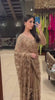 Bollywood Inspired Gold Butterfly Net Sequins Saree with Unstiched Blouse