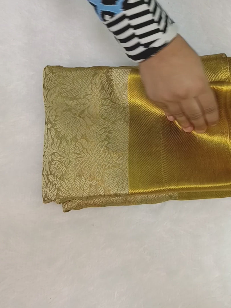 Nita Mam Inspired Banarasi Tissue Silk Zari Gold Saree