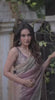 Surabhi Inspired Onion Pink Saree with Gold and Brown Embroidered Borders