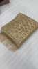 Bollywood Inspired Golden Honeycomb Pattern Net Saree with Tassel Border
