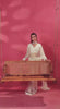 Bollywood Inspired Off-White Net Saree with Handcrafted Sequin Embroidery