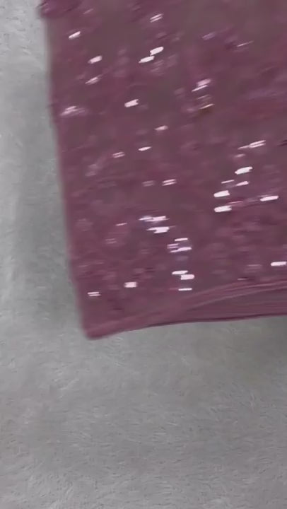 Bollywood Inspired Sequins Designer Pink Net Saree