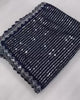 Trisha Inspired Blue & Silver Sequin Work Georgette Saree with Cutwork Lace