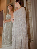 Kareena Inspired Georgette Full Sequin Saree with Embroidery & Cutwork Lace