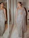 Kareena Inspired Georgette Full Sequin Saree with Embroidery & Cutwork Lace